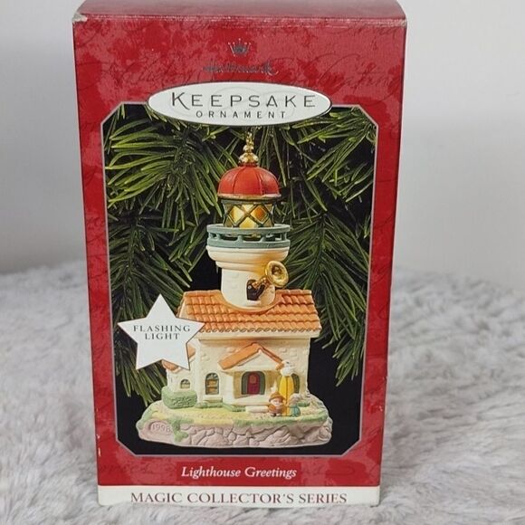 Vintage Hallmark FlashingLight Lighthouse Ornament - Picture 8 of 8